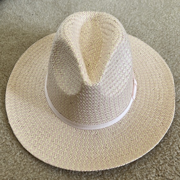 LOFT Blush/Cream Straw Cowgirl Hat sz M/L - Picture 4 of 7